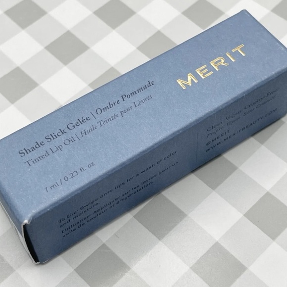 ⚫️ Merit Beauty Shade Slick Tinted Lip Oil Color CARA CARA Full-Size New - Picture 3 of 6